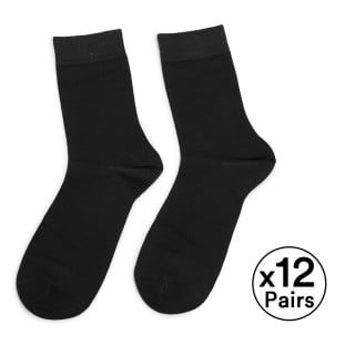 Breathable Wicking Black Socks for Men - One Dozen of Socks(12 pairs)
