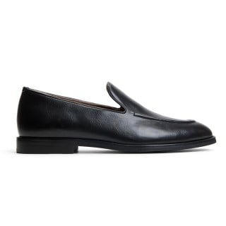 Elevator Shoes For Men - Men's Vegan Shoes Black Vegan Leather Loafers 5CM / 1.95 Inches