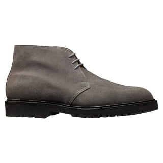 Height-Boosting Shoes Men | Shark Grey Suede Chukka Boot 6 CM / 2.36 Inches