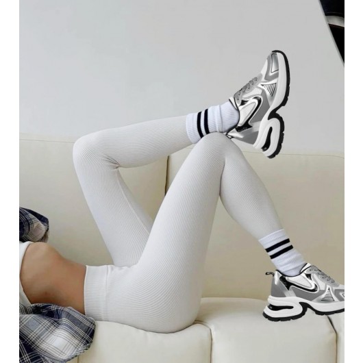 schuhe die 10 cm größer machen damen- schuhe mit erhöhung damen - silberne klobige sneaker