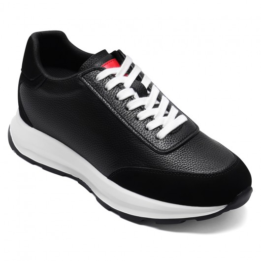 Schwarze Leder-Trainer 8 CM