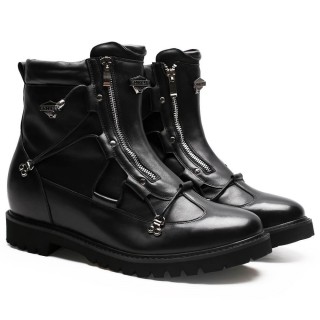 Yükseklik Artış Casual Açık Botlar Siyah Erkek Botları Gizli Topuk ile 9 CM