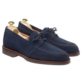 Giày Tăng Chiều Cao Thủ Công Cho Nam - Giày Loafer Da Lộn Xanh Dương Giúp Bạn Cao Hơn 6 CM