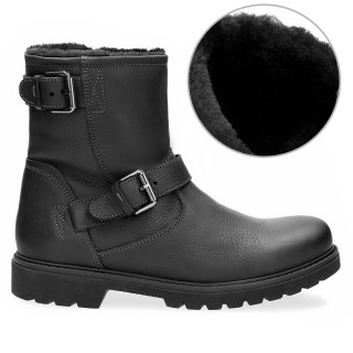ủng thang máy - ủng lót lông nam - ủng ấm mùa đông đen 7CM