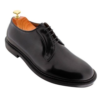 Giày Tăng Chiều Cao - Giày Blucher Mũi Trơn - Đen Giày Nam Cordovan Cao 7 CM