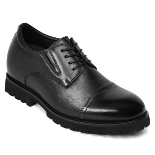 Giày Tây Nam Tăng Chiều Cao | Giày Derby Cổ Điển Da Đen 8CM