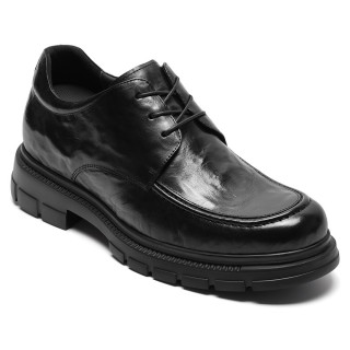 Giày Tây Tăng Chiều Cao Dành Cho Nam | Giày Derby Da Đen 8CM