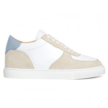 Sneaker tăng chiều cao cho nữ | Sneaker da Nappa màu trắng 7 CM