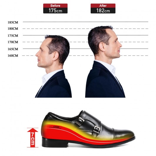 CHAMARIPA schoenen met verhoogde binnenzool Onzichtbaar Verhoogde Schoenen 7 CM Langer