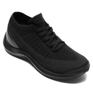Heren Lift Trainers Schoenen Onzichtbare Hoogte Toenemende 7,5 cm Ademend Mesh Mode Comfort Casual Sneakers Schoenen voor Vrouwen, A Zwart 8 cm, 7 UK Men/ 6 UK Women