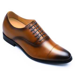 Height Increasing Shoes Dress Shoes for Men - Brown - 7CM Height Increase | tall men shoes