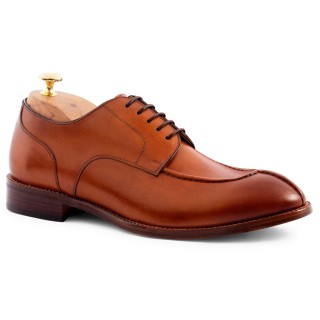 Men's Height Enhancing Shoes | Light Brown Leather Derby Shoes 6 CM / 2.36 Inches