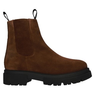 Women Height Increasing Boots | Chocolate Suede Leather Chelsea Boots 7 CM / 2.76 Inches