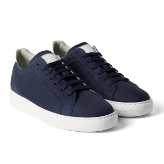 Chaussure à Talon Homme – Baskets Rehaussantes De Luxe En Nubuck Bleu 7CM