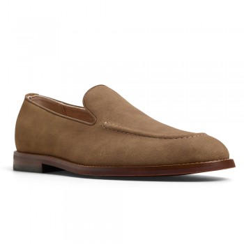 chaussure homme talon haut - chaussures véganes taupe pour homme 5CM