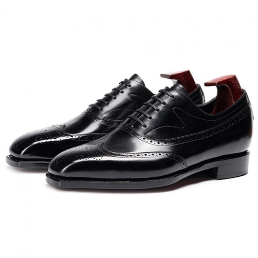 Black Height Incrasing Elevator Shoes Occident Dress Shoes