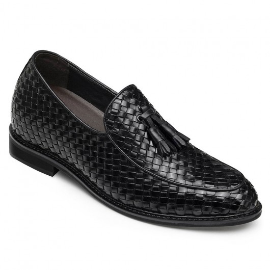 Black Height Incrasing Elevator Shoes Occident Dress Shoes