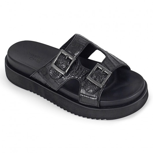 Black Height Incrasing Elevator Shoes Occident Dress Shoes