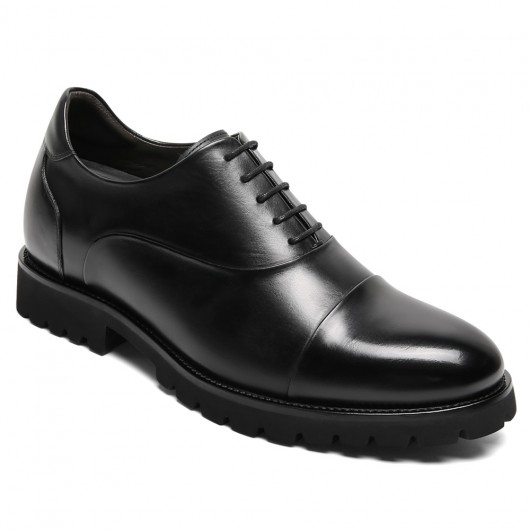 Black Height Incrasing Elevator Shoes Occident Dress Shoes