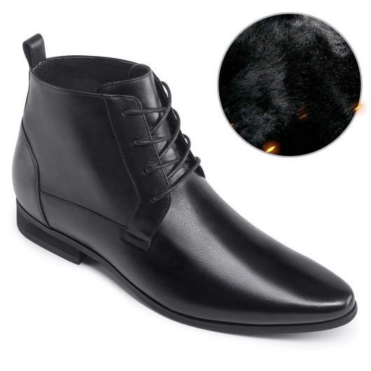 Black Height Incrasing Elevator Shoes Occident Dress Shoes