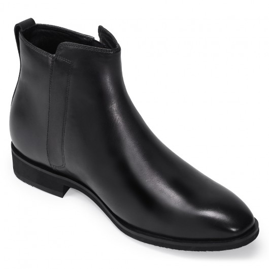 Black Height Incrasing Elevator Shoes Occident Dress Shoes