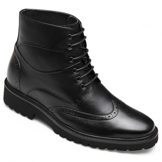 Black Height Incrasing Elevator Shoes Occident Dress Shoes