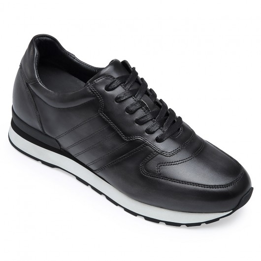 Black Height Incrasing Elevator Shoes Occident Dress Shoes