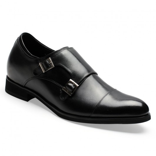 Black Height Incrasing Elevator Shoes Occident Dress Shoes