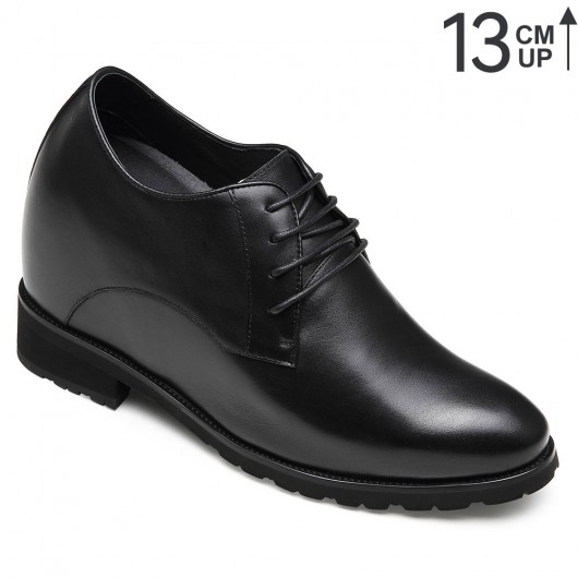Black Height Incrasing Elevator Shoes Occident Dress Shoes