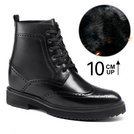 Black Height Incrasing Elevator Shoes Occident Dress Shoes