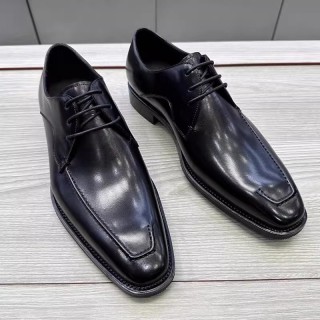 Elevator Dress Shoes - Black Derby Shoes that Add Height 7CM / 2.76 Inches