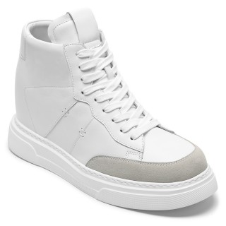 Sneakers con Rialzo Interno da Uomo | Sneakers Alte Off-White in Morbida Pelle Bovina 10 CM