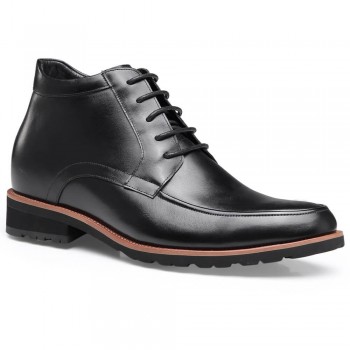 Chamaripa scarpe con rialzo scarpe rialzanti stivaletti con tacco interno Nero 7 CM
