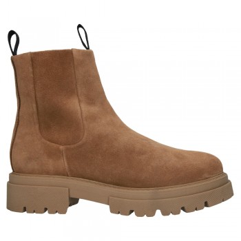 Stivali che ti fanno sembrare più alta da donna | Chelsea Boots in pelle scamosciata marrone 7 CM