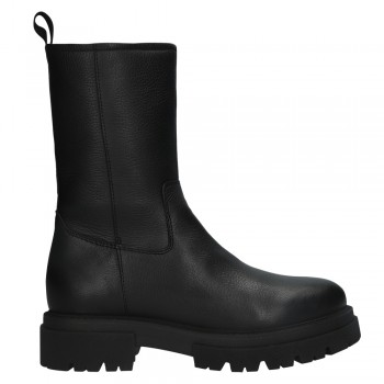 Stivali che ti fanno sembrare più alta da donna | Stivali con cerniera in pelle nera 7 CM