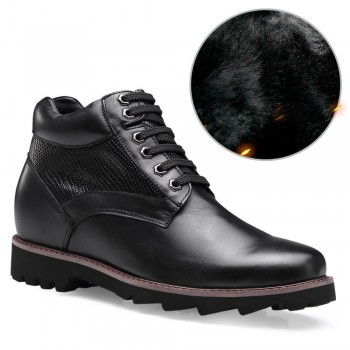 Chamaripa scarpe con rialzo interno stivaletti con tacco interno stivali con tacco interno nero 9 CM