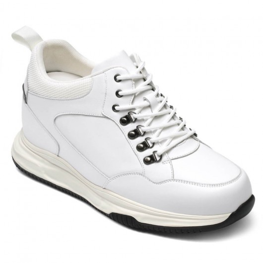 CMR CHAMARIPA scarpe uomo rialzo interno sneakers con tacco interno scarpe in pelle bianca 10CM