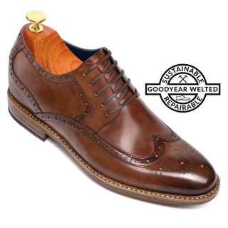 sapato masculino com salto - sapato cano alto masculino - boutique sapatos artesanais goodyear welted 7 CM
