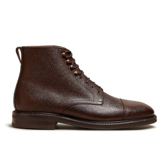 Sapatos Masculinos Com Salto - Botas Casuais com Cadarço Marrom Escuro 7CM