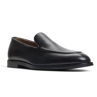 Elevator Shoes For Men - Men's Vegan Shoes Black Vegan Leather Loafers 5CM / 1.95 Inches