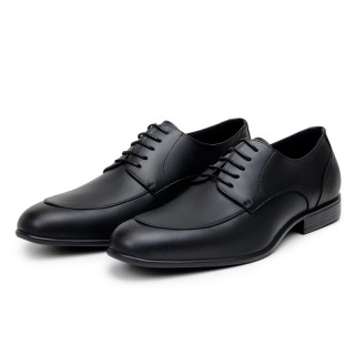 Vegan Brown Oxford Shoes - Vegan Height Increasing Dress Shoes For Men 2.36Inches