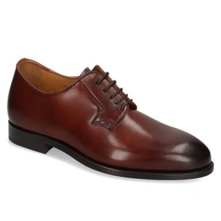 Elevator Shoes For Men - Brown Leather Handmade Formal Shoes 7CM / 2.76 Inches