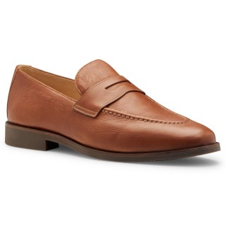 Height Boosting Shoes For Men | Cognac Leather penny Loafer 5 CM / 1.95 Inches